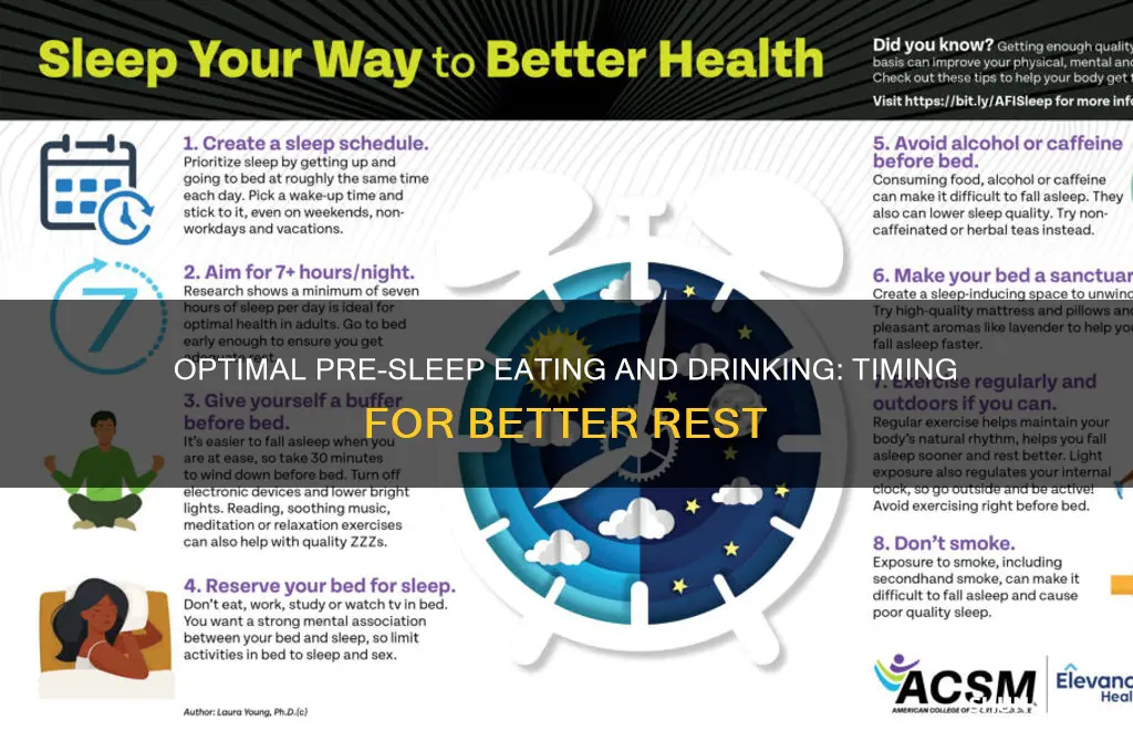 how many hours before sleep should you eat or drink