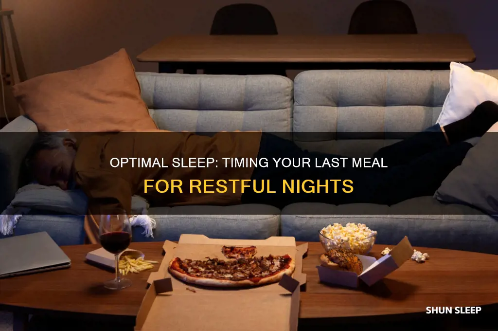 how many hours between last meal and sleep