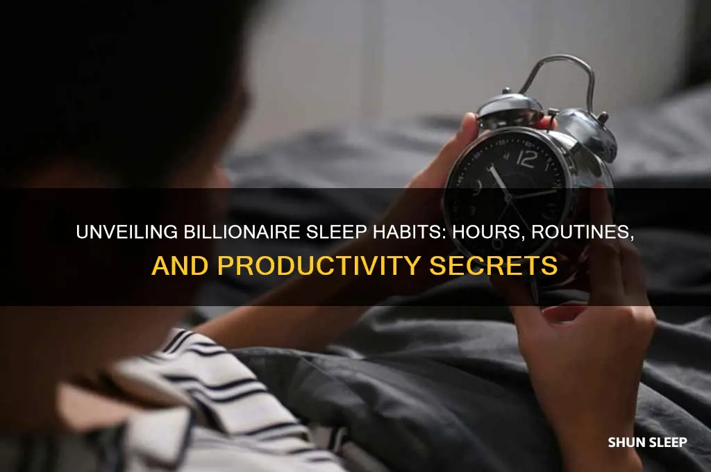 how many hours billionaires sleep