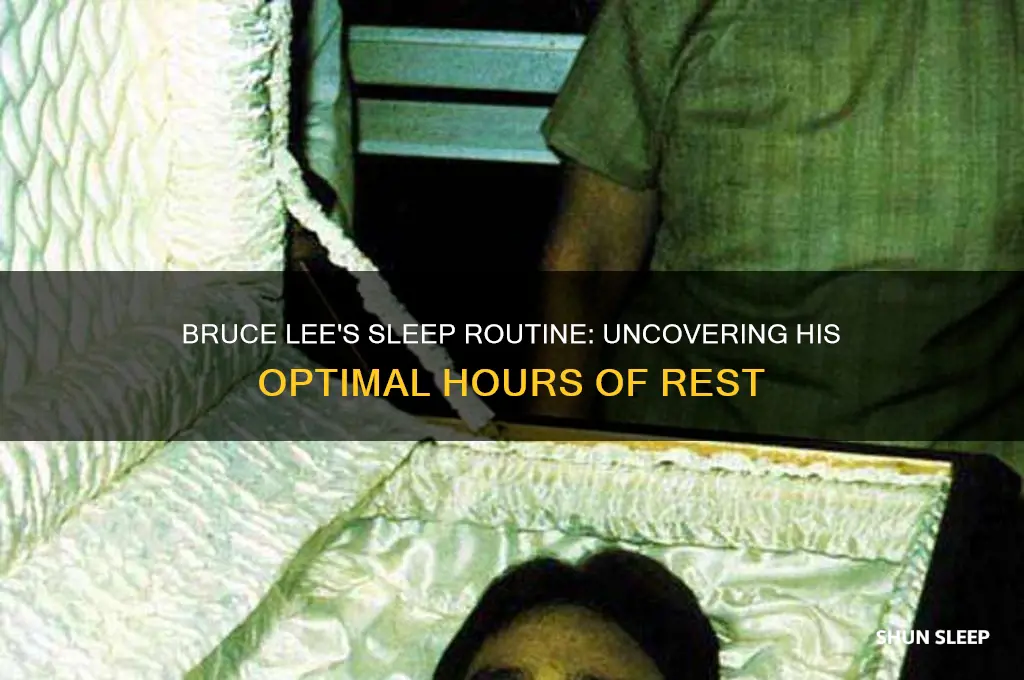 how many hours bruce lee sleep
