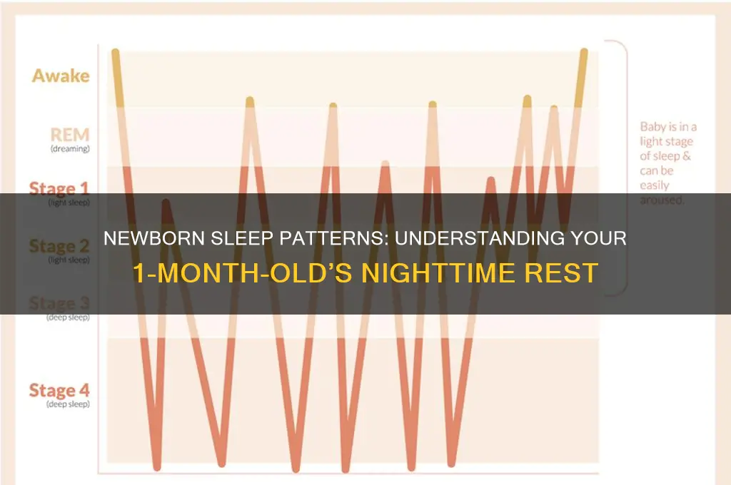 how many hours can 1 month old sleep at night