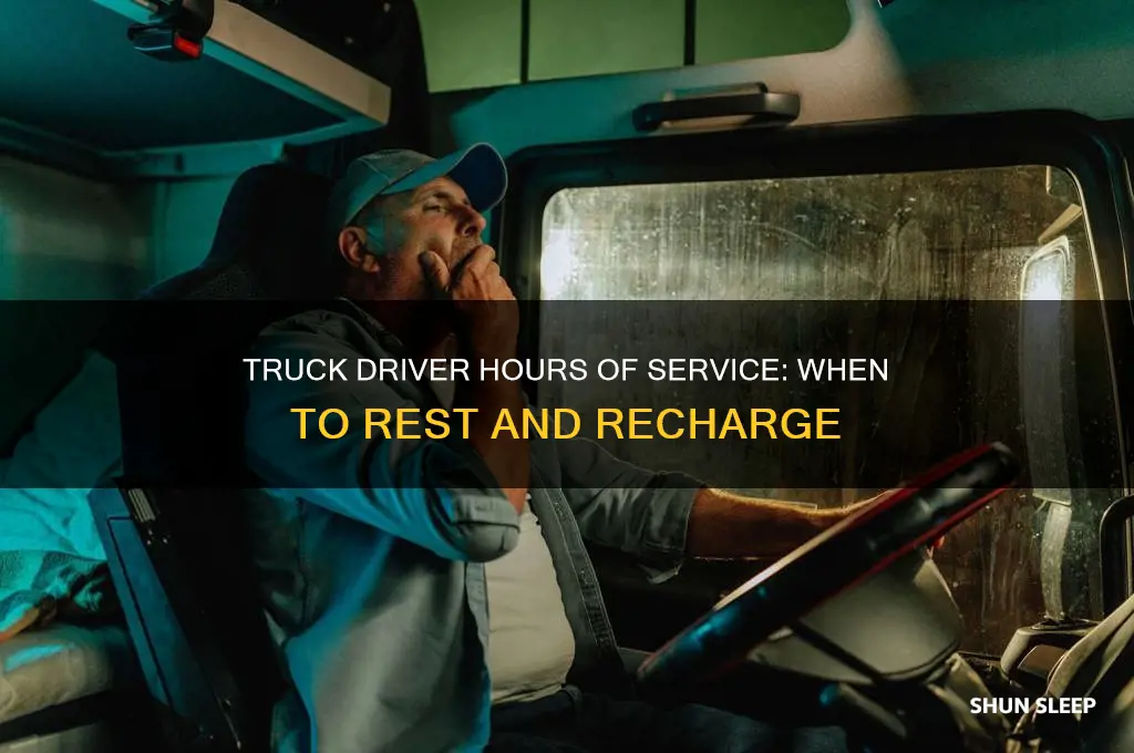 how many hours can a truck driver drive before sleeping