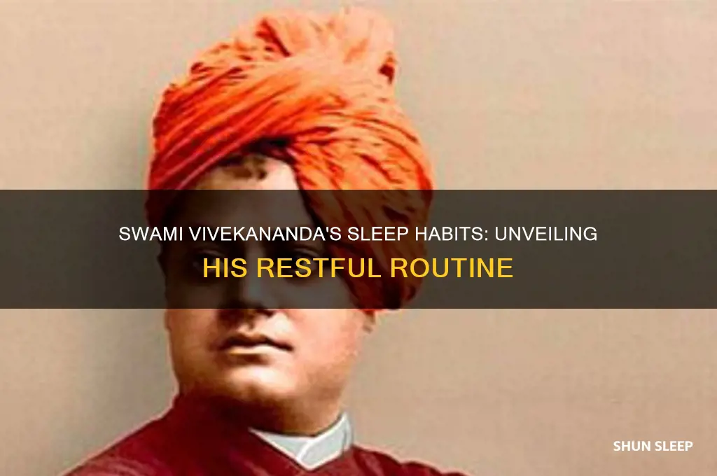 how many hours did swami vivekananda sleep