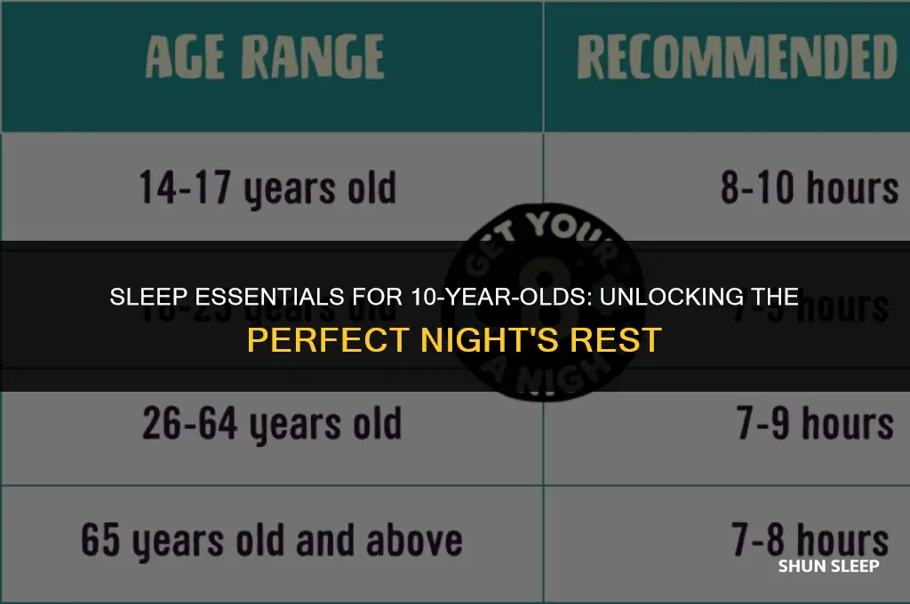 how many hours do 10 year olds need to sleep