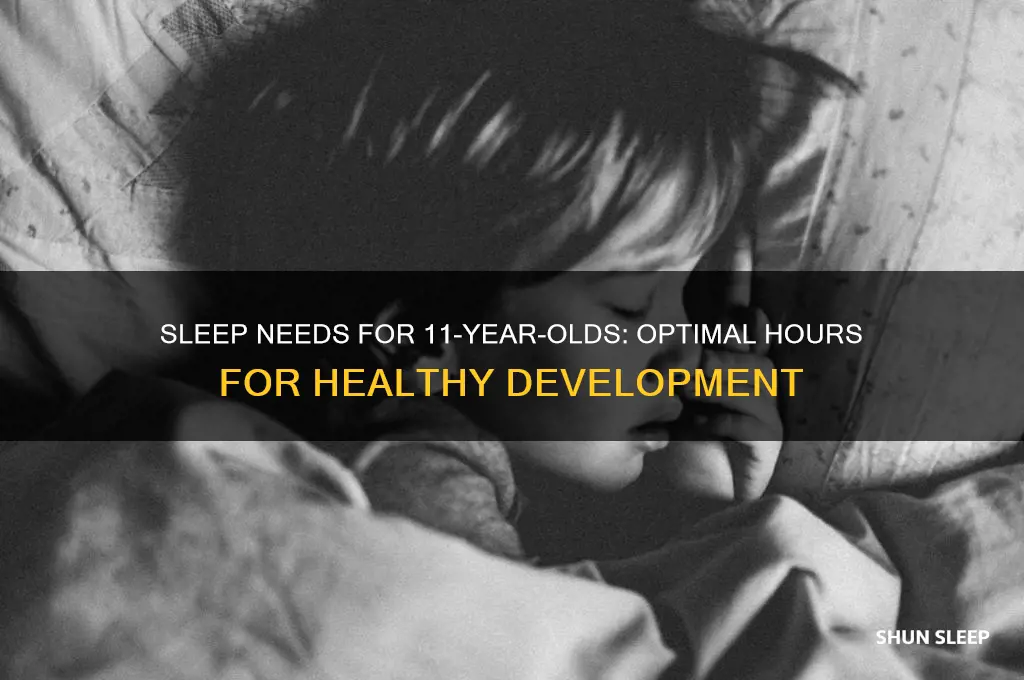 how many hours do 11 year olds need of sleep