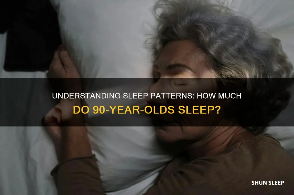 how many hours do 90 year olds sleep
