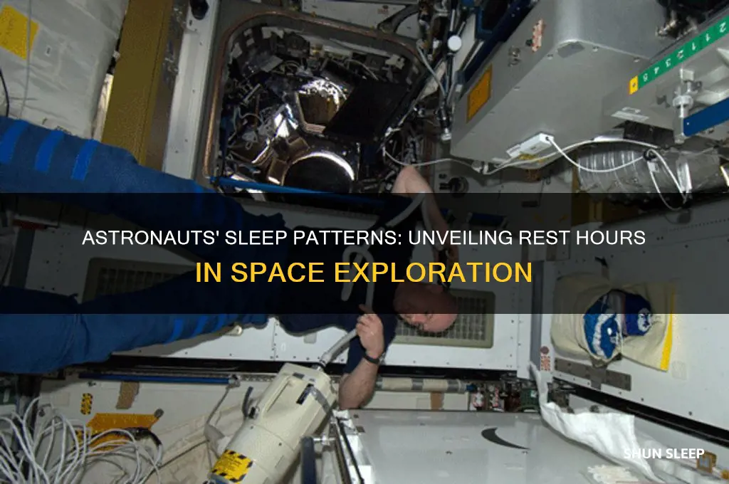 how many hours do astronauts sleep in space