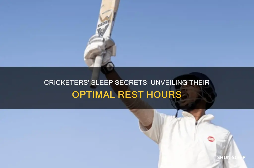 how many hours do cricketers sleep