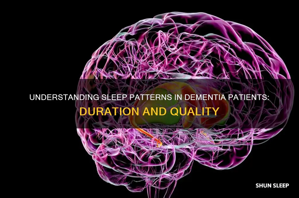how many hours do dementia patients sleep