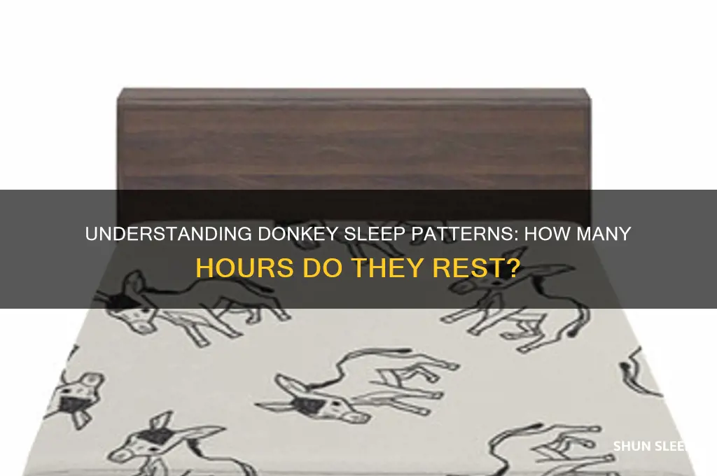 how many hours do donkeys sleep