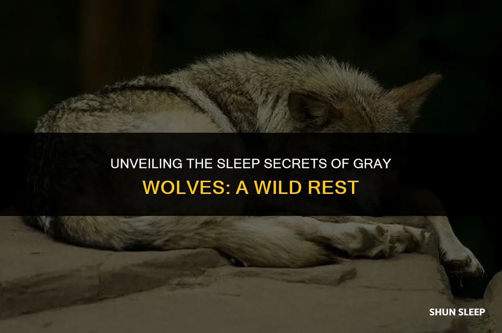 how many hours do gray wolves sleep