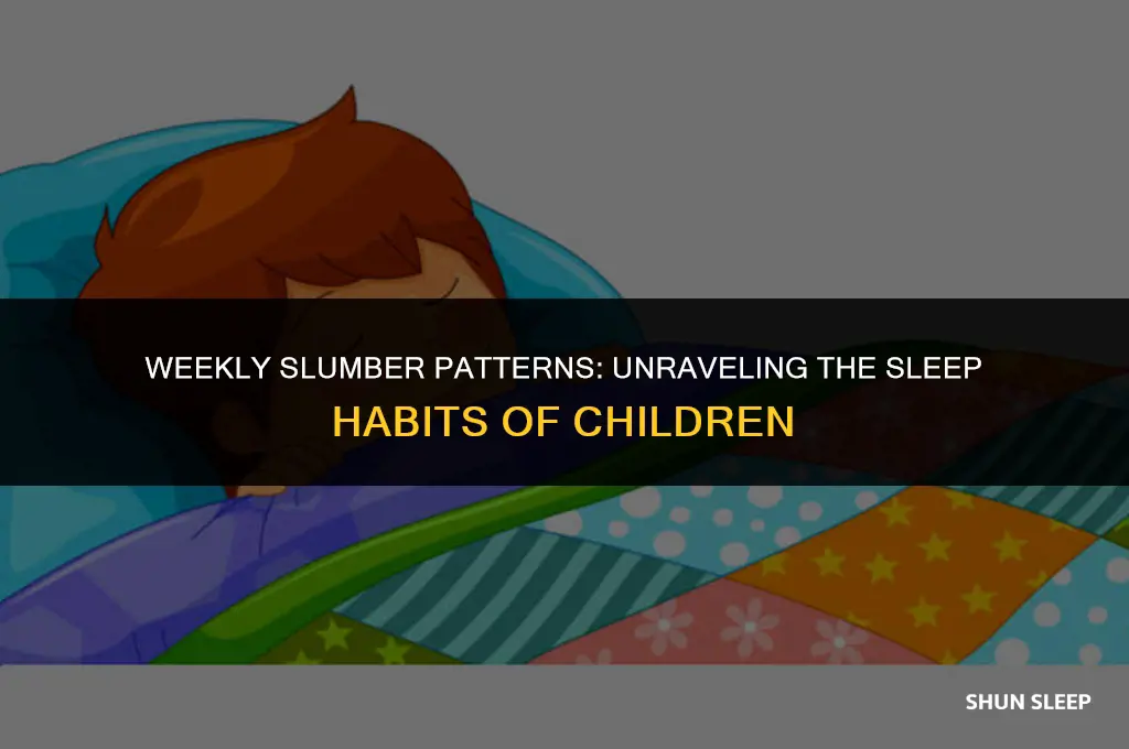 how many hours do kids sleep in a week