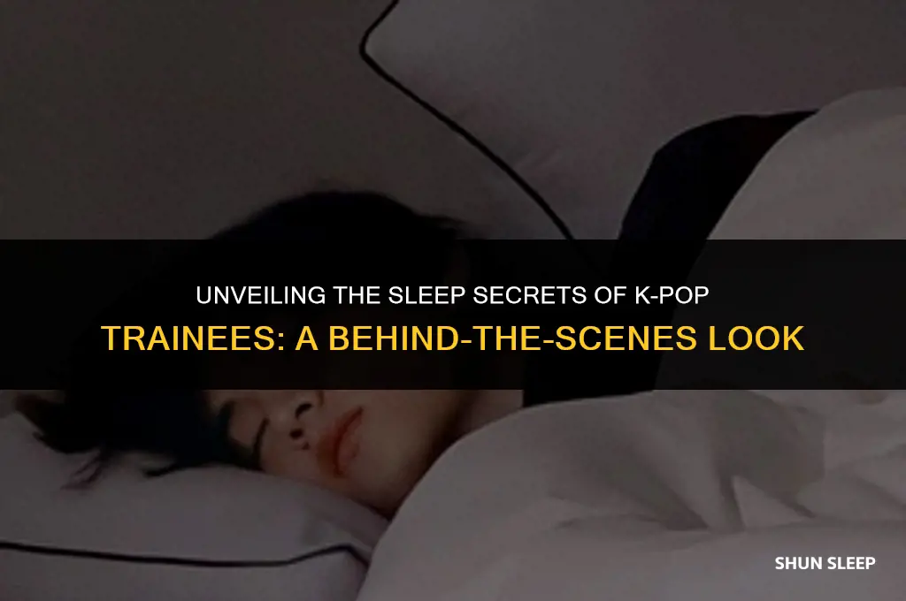 how many hours do kpop trainees sleep