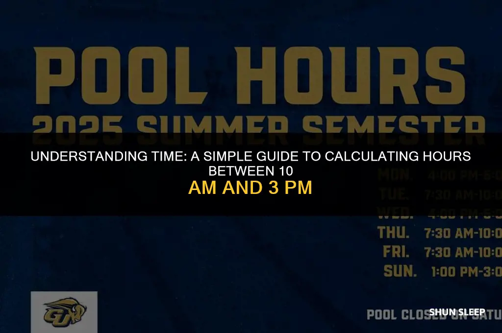 how many hours is 10 to 3