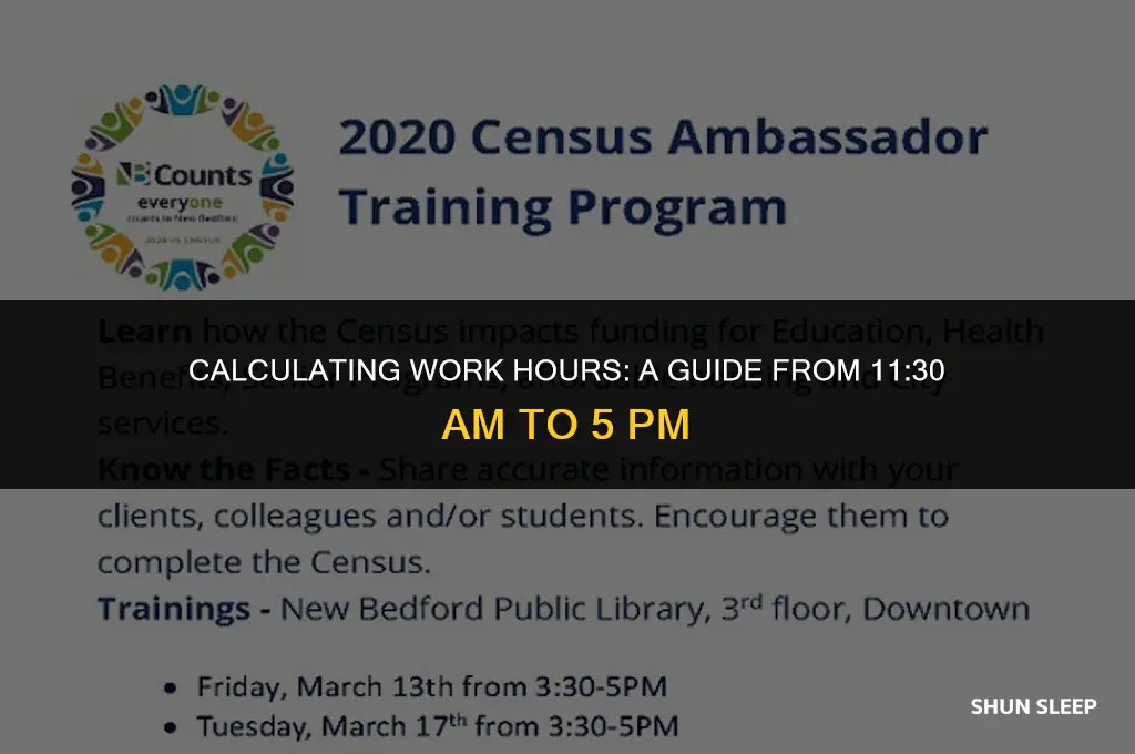 how many hours is 11 30 to 5