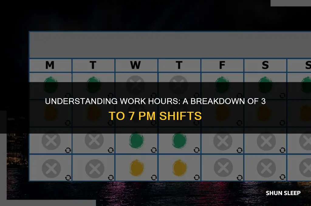 how many hours is 3 to 7