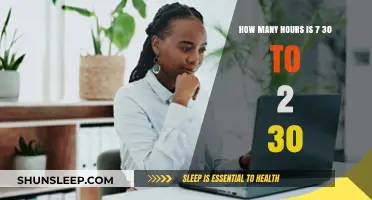 Calculating Work Hours: A Guide from 7:30 AM to 2:30 PM
