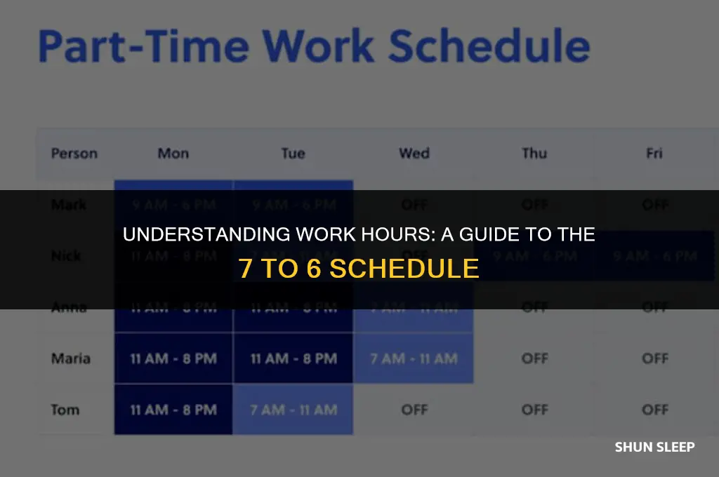 how many hours is 7 to 6