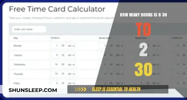 Calculating Work Hours: A Simple Guide from 8:30 AM to 2:30 PM