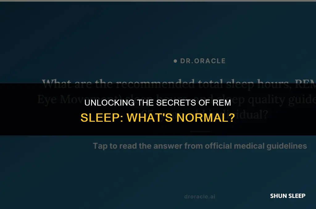 how many hours of rem sleep is normal
