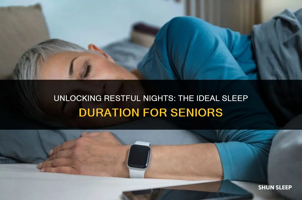 how many hours of sleep do seniors need