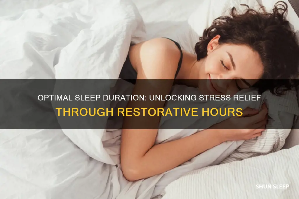 how many hours of sleep helps to reduce stress