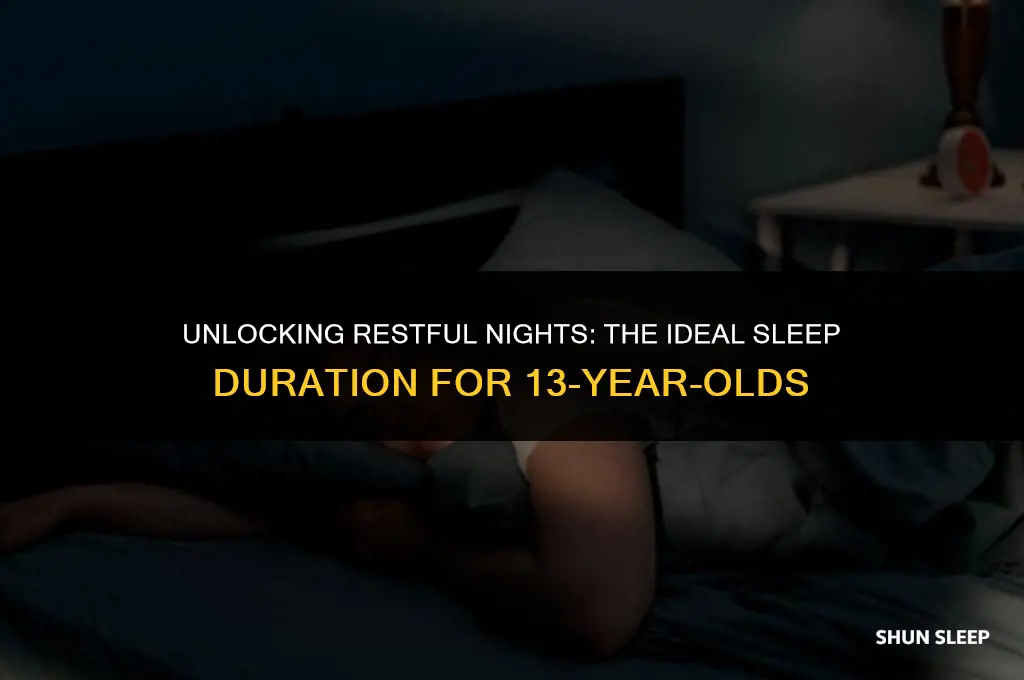 how many hours should a 13 year old sleep