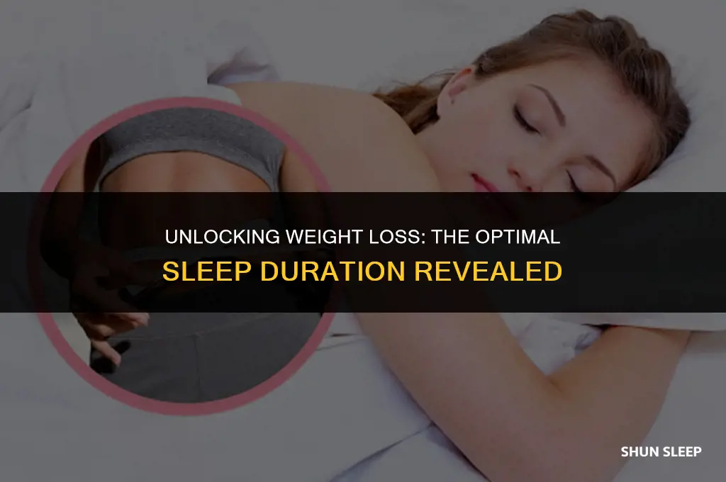 how many hours should we sleep for weight loss