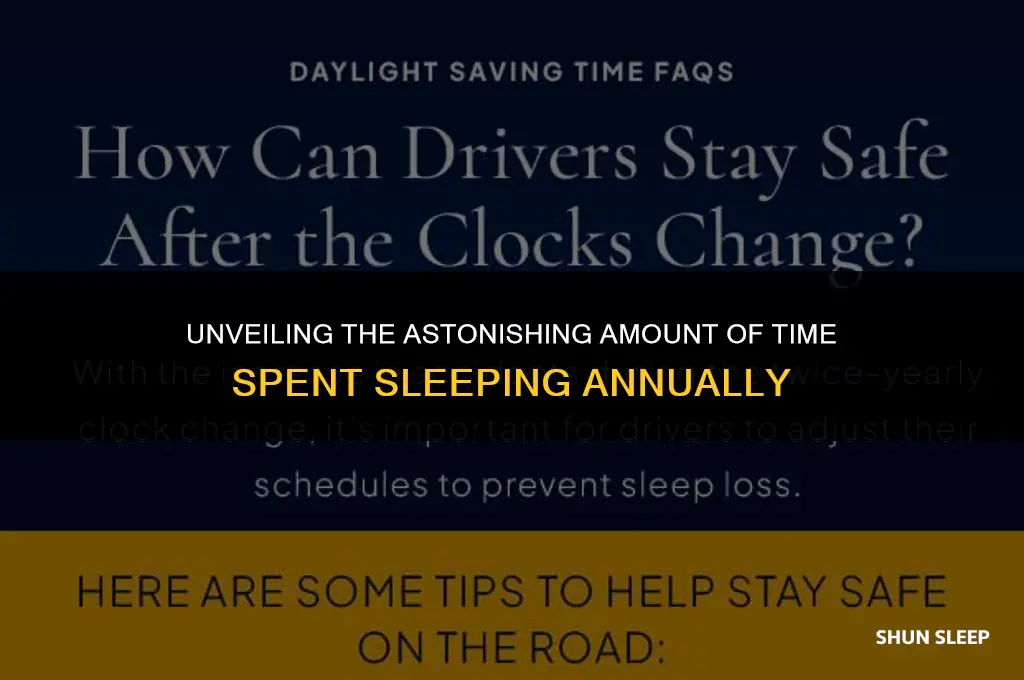 how many hours spent sleeping in a year