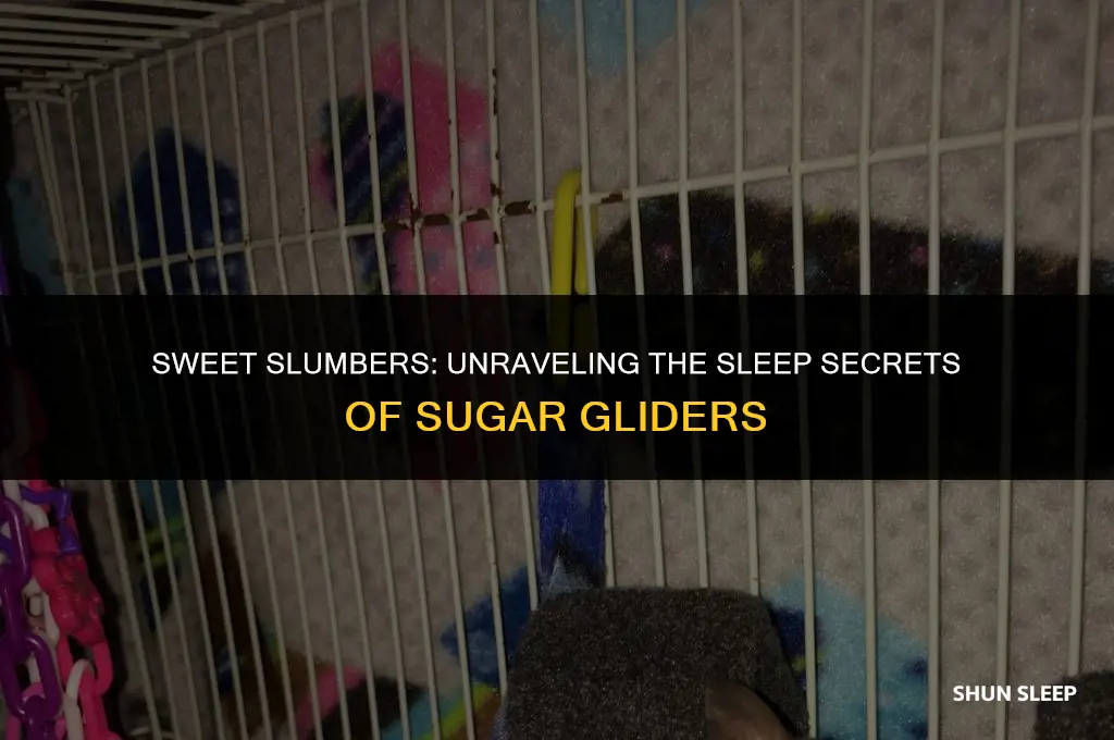 how many hours sugar gliders sleep
