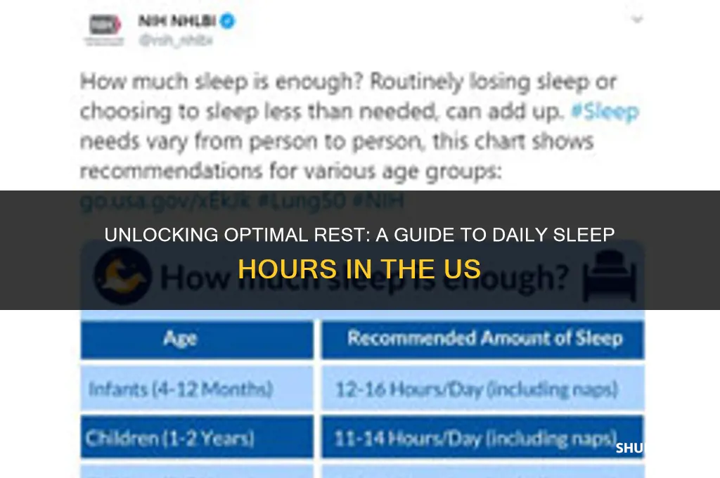 how many hours to sleep in a day in us