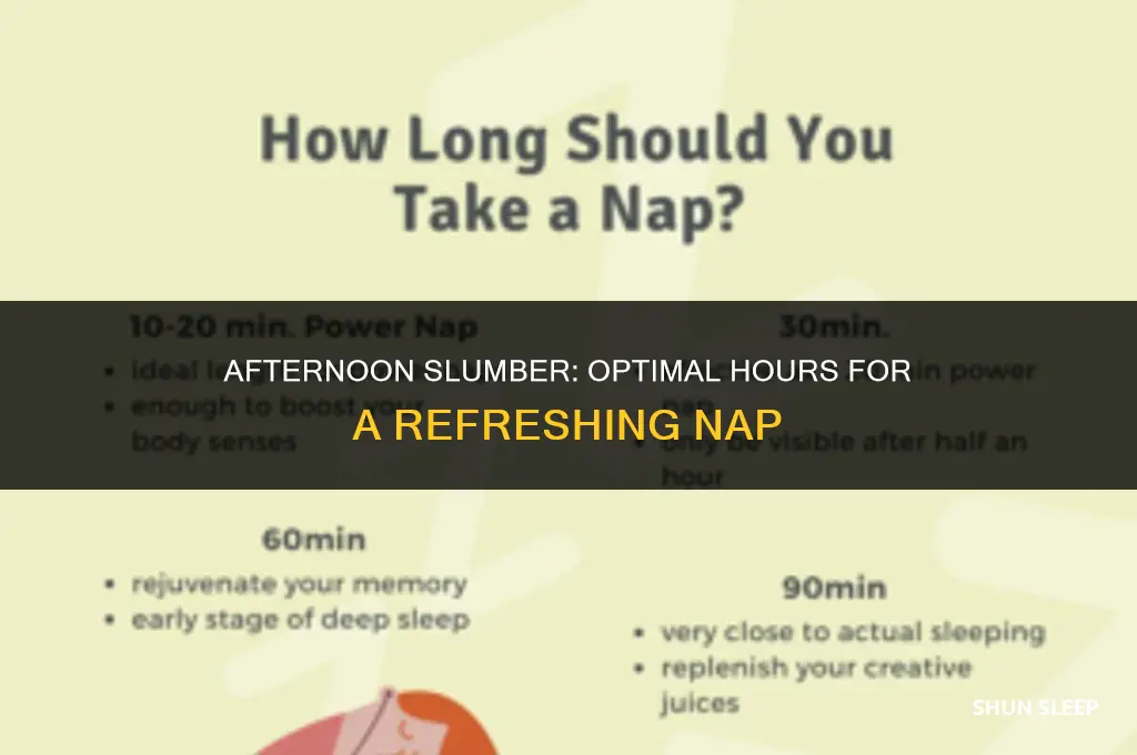how many hours to sleep in the afternoon