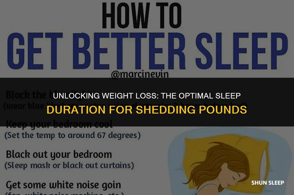how many hours we should sleep to lose weight