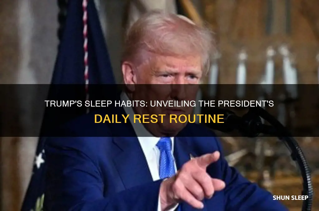 how many hrs sleep president trump gets