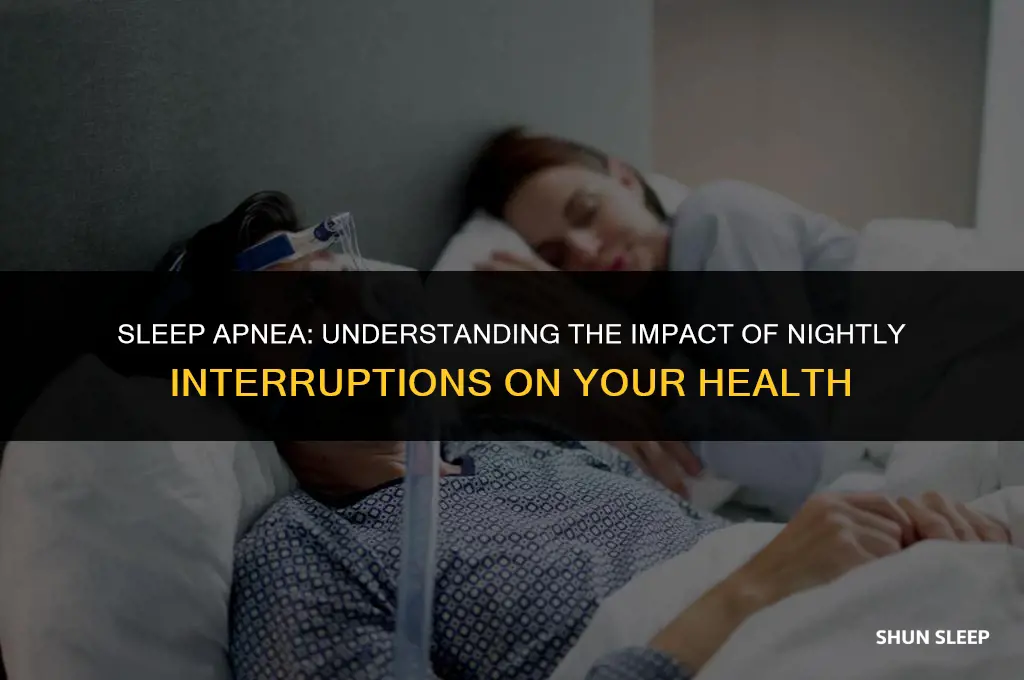 how many inturuptions per hour for sleep apnea