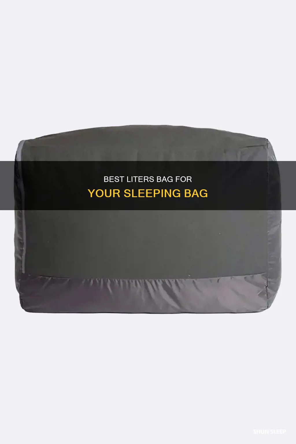 how many liter bag to fit sleeping bag