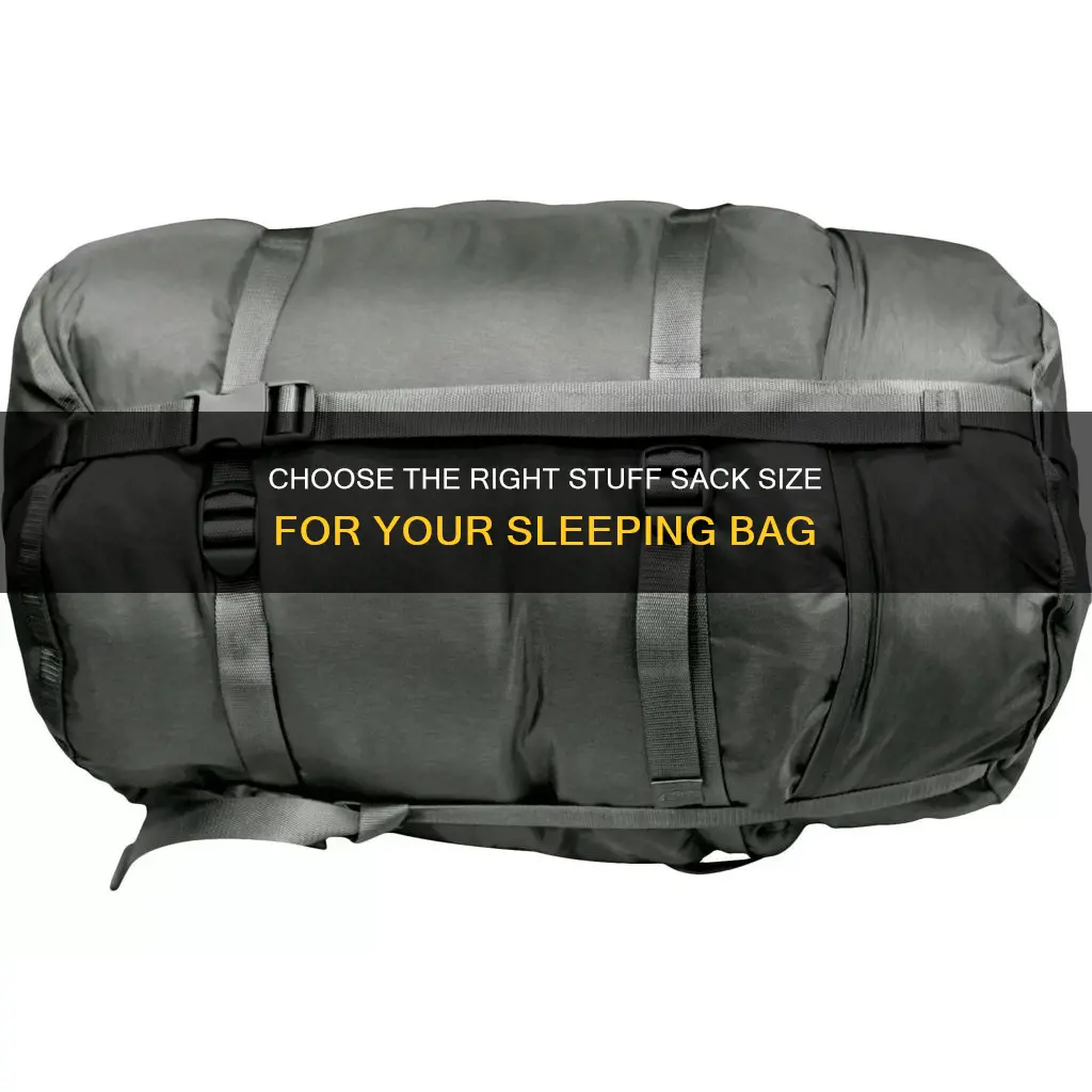 how many liter stuff sack for normal sleeping bag
