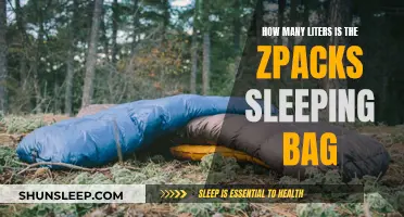 Sleeping Bag Space-Saving: Zpacks Liter Capacity