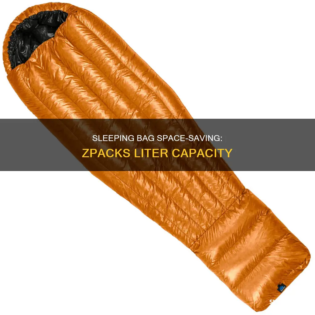 how many liters is the zpacks sleeping bag