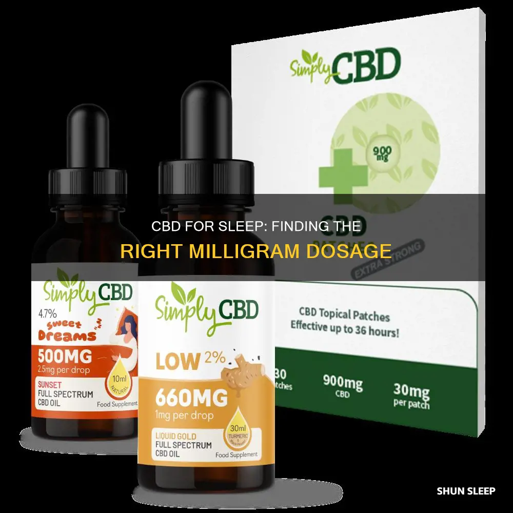 how many mg of cbd do i need to sleep