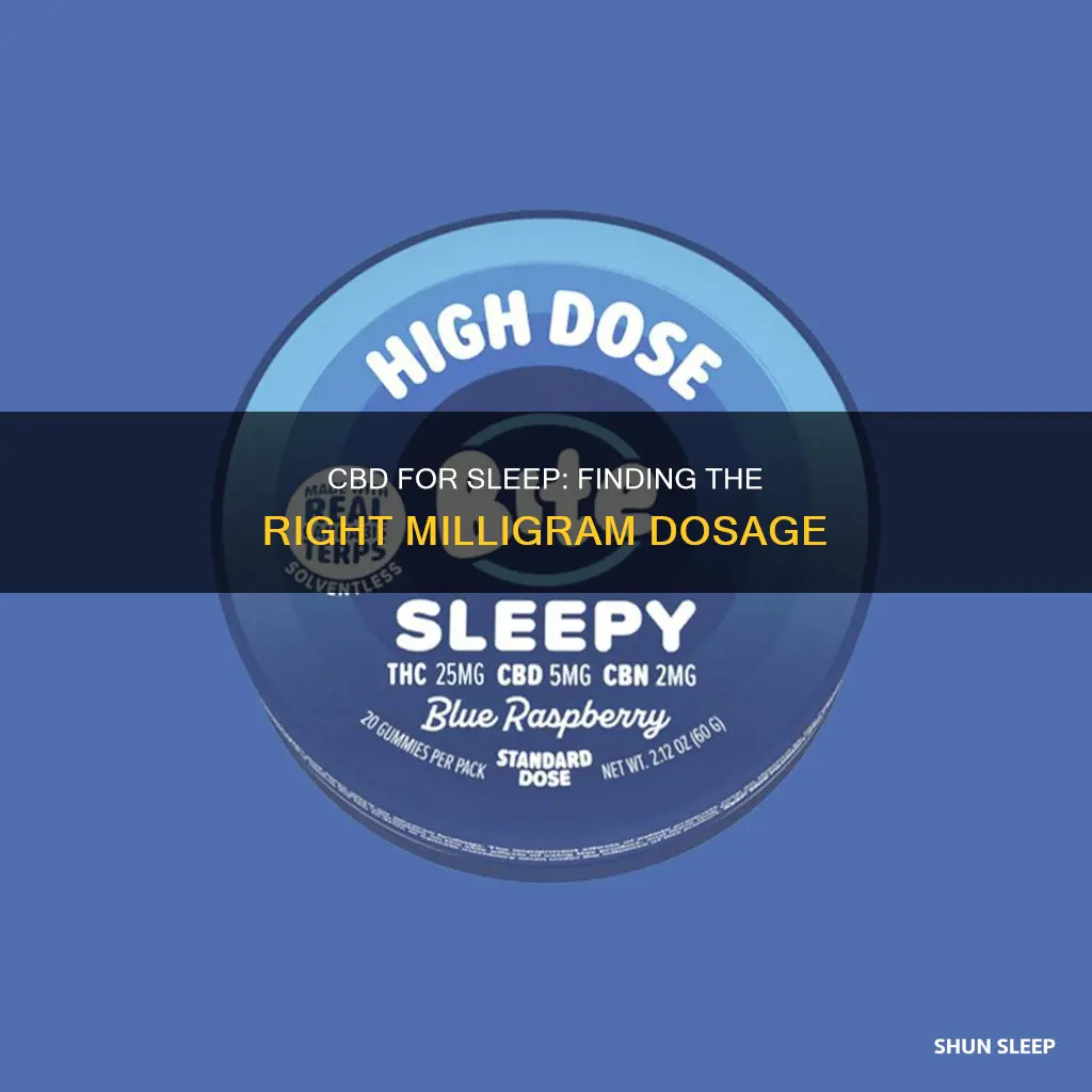 how many mg of cbd to use to sleep