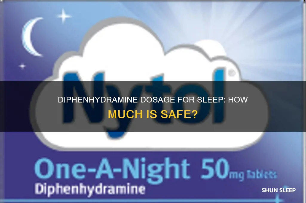 how many mg of diphenhydramine should i take for sleep