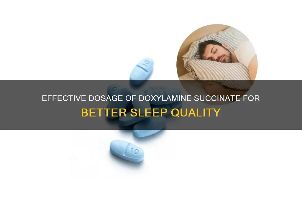 how many mg of doxylamine succinate to help sleep