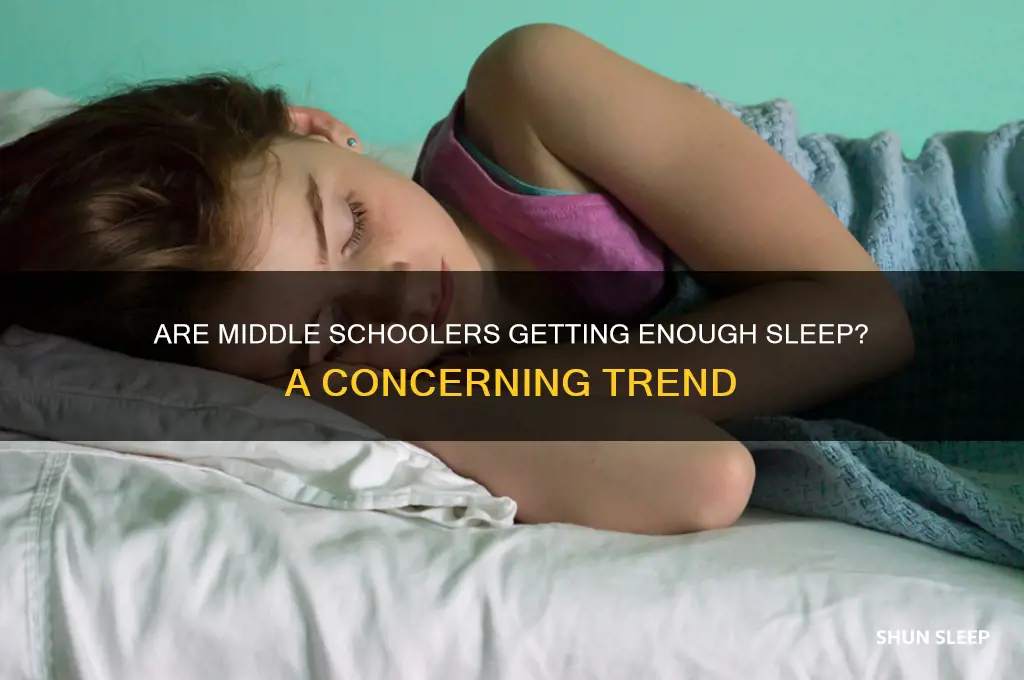 how many middle schoolers get enough sleep