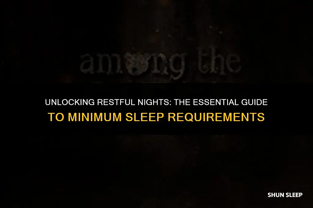 how many minimum hours of sleep do i need