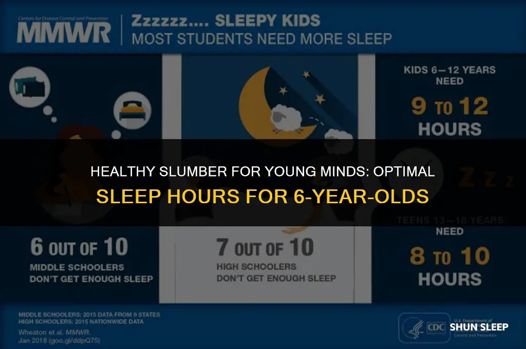 how many of hours do 6 year old should sleep
