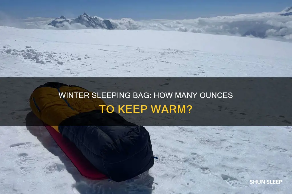 how many ounces in winter sleeping bag