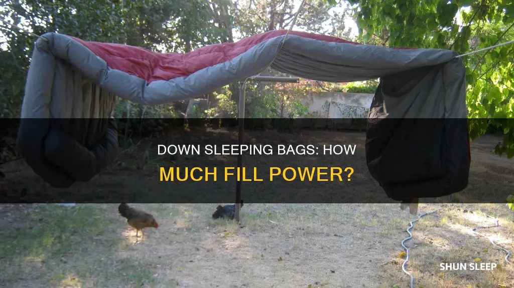 how many ounces of down in a sleeping bag