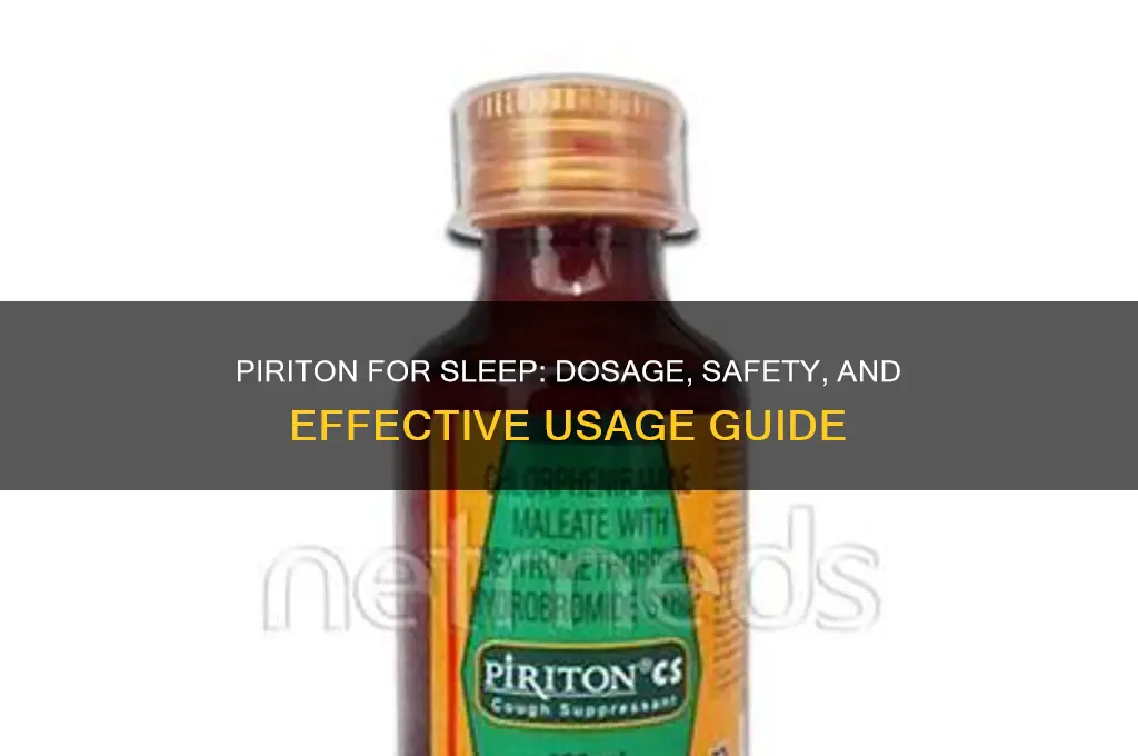 how many piriton to help sleep