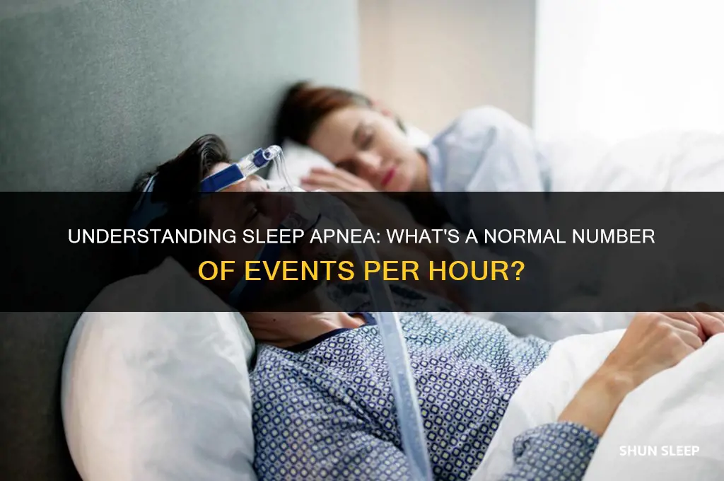 how many sleep apnea events per hour are normal